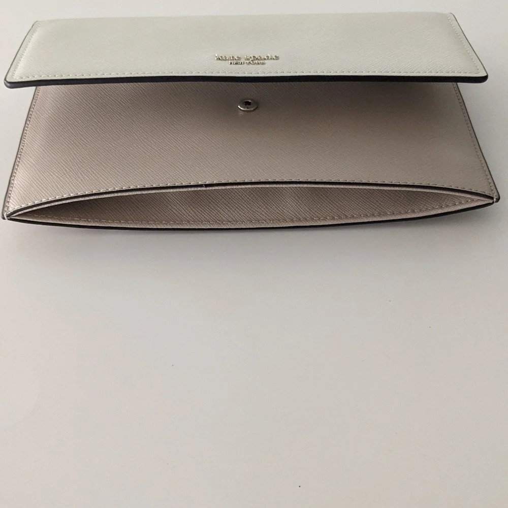 Kate Spade Willow Wallet cream Tan Leather Chain strap crossbody Bag - Picture 4 of 8